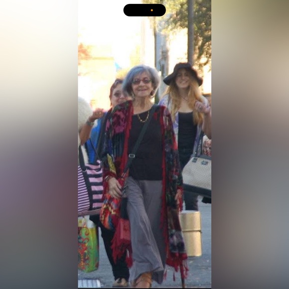 Chicos Silk Fringe Patchwork Jacket Vintage size medium large - Picture 8 of 10